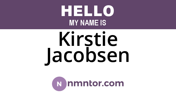 Kirstie Jacobsen