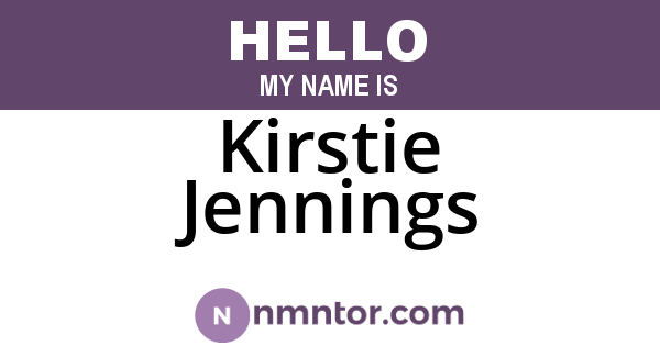 Kirstie Jennings