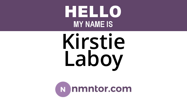 Kirstie Laboy