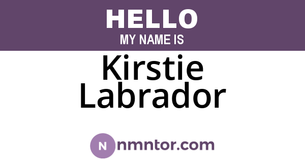 Kirstie Labrador