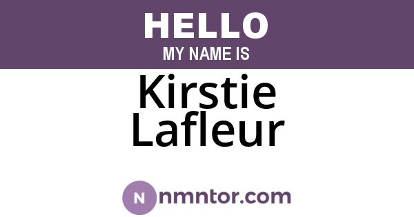 Kirstie Lafleur
