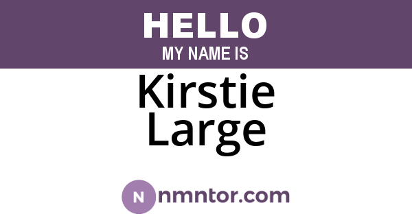 Kirstie Large