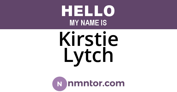 Kirstie Lytch