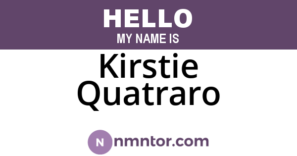 Kirstie Quatraro