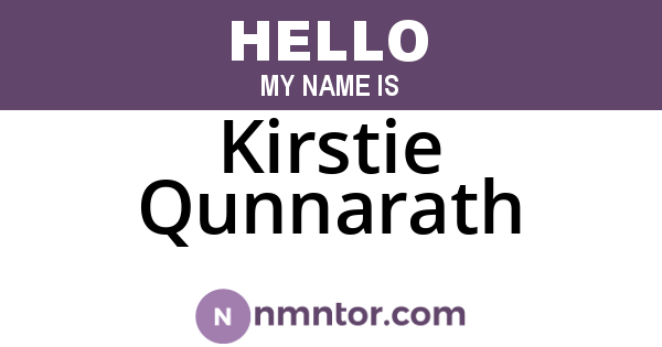 Kirstie Qunnarath