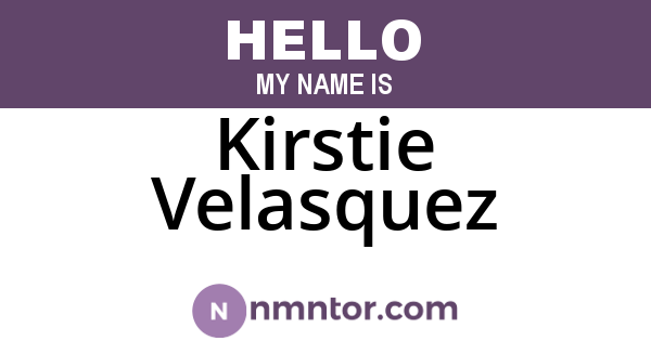 Kirstie Velasquez