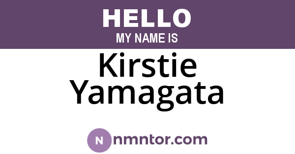 Kirstie Yamagata