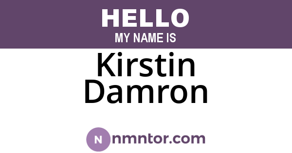 Kirstin Damron