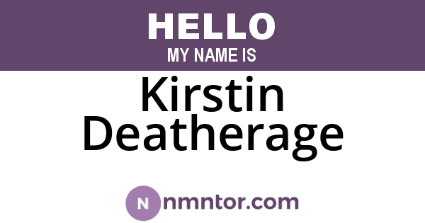 Kirstin Deatherage