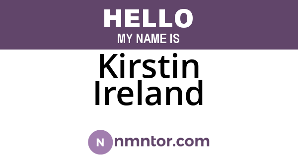 Kirstin Ireland