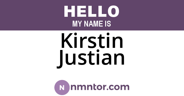 Kirstin Justian