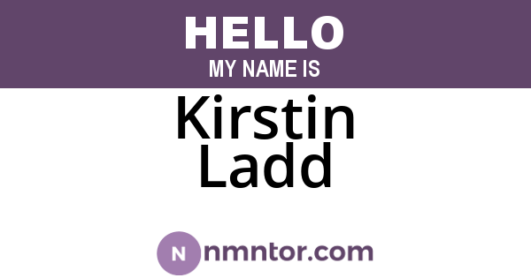 Kirstin Ladd