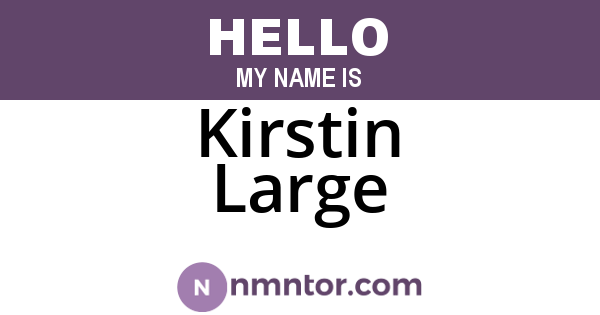 Kirstin Large