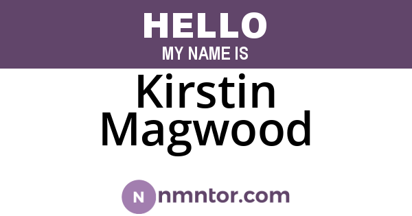 Kirstin Magwood