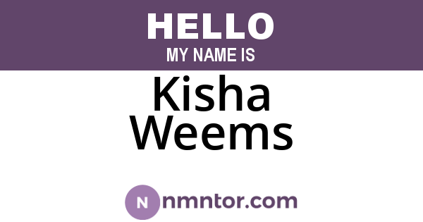 Kisha Weems