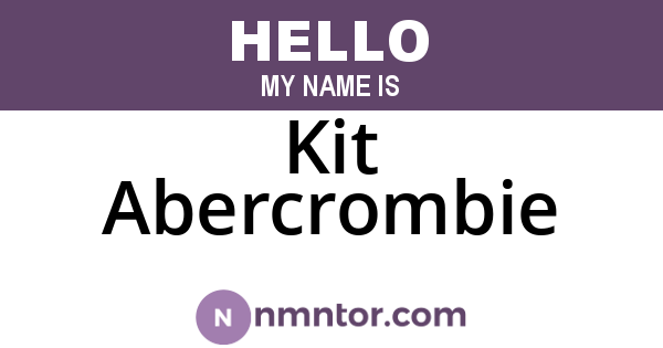 Kit Abercrombie