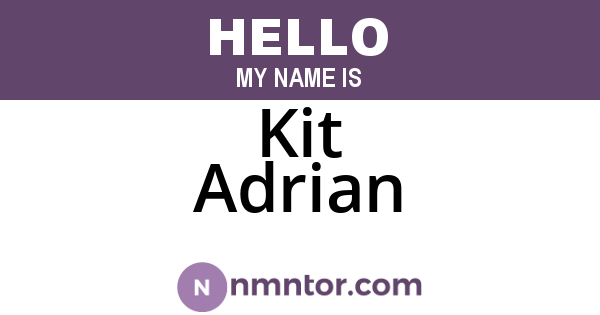 Kit Adrian