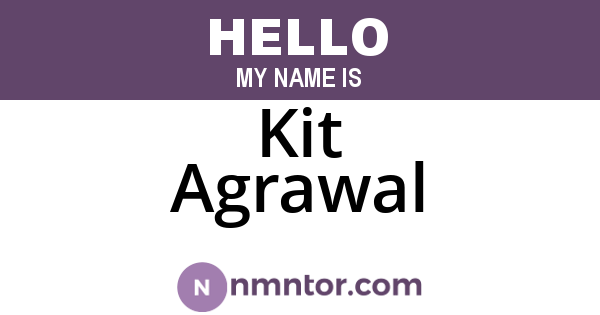 Kit Agrawal