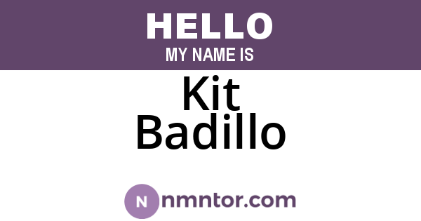 Kit Badillo