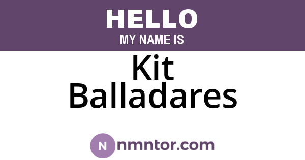 Kit Balladares