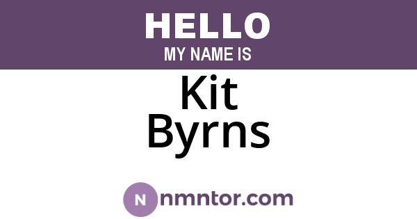 Kit Byrns