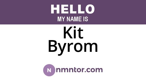 Kit Byrom
