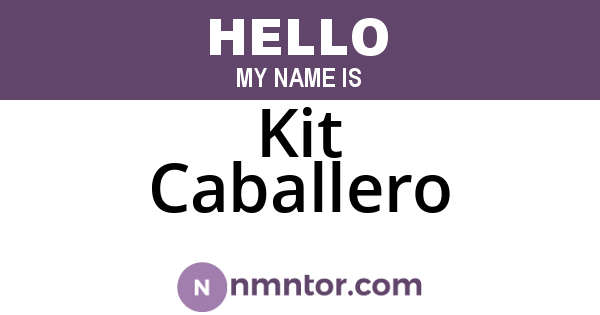 Kit Caballero