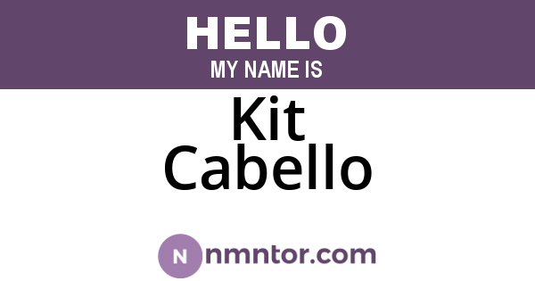 Kit Cabello