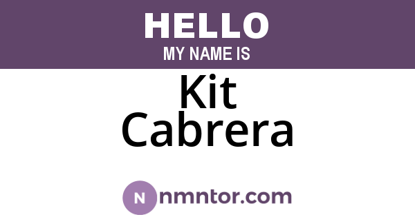 Kit Cabrera
