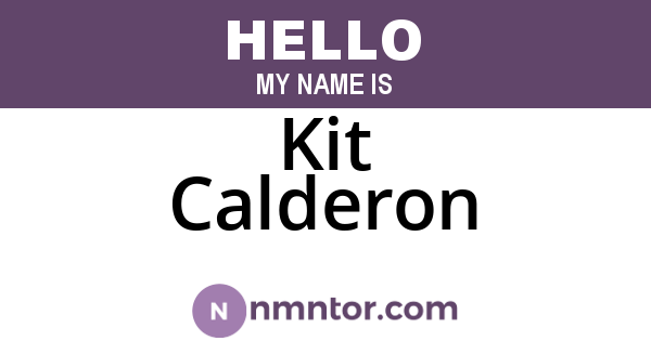 Kit Calderon