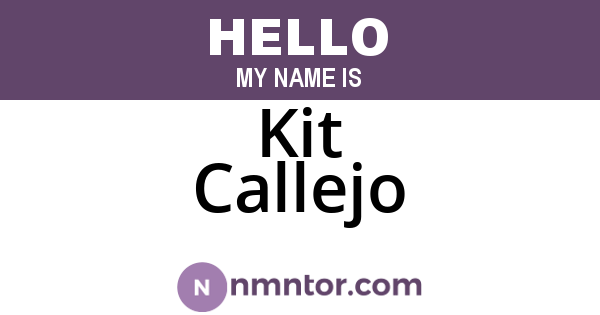 Kit Callejo