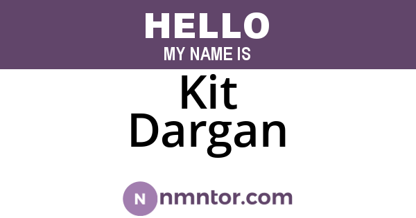 Kit Dargan