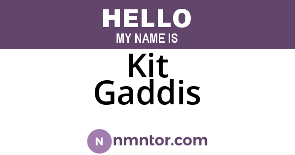 Kit Gaddis