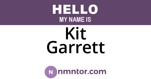 Kit Garrett