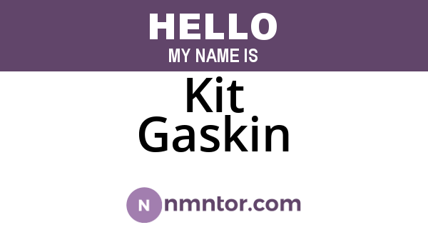 Kit Gaskin