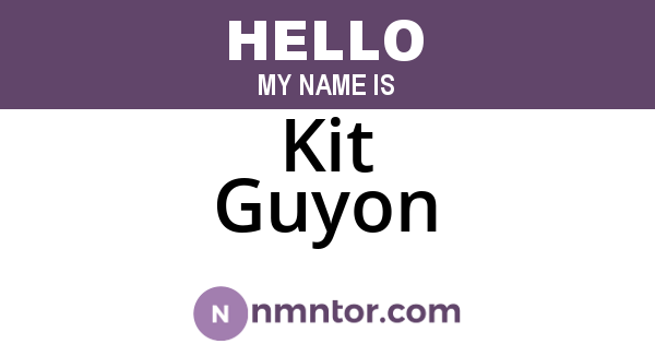 Kit Guyon