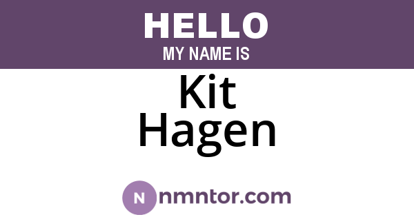 Kit Hagen