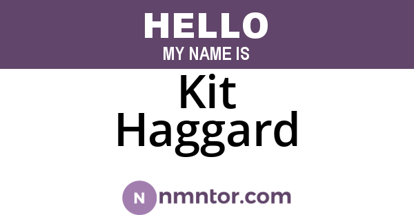 Kit Haggard