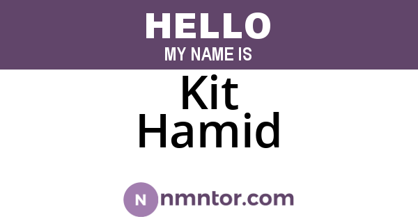Kit Hamid