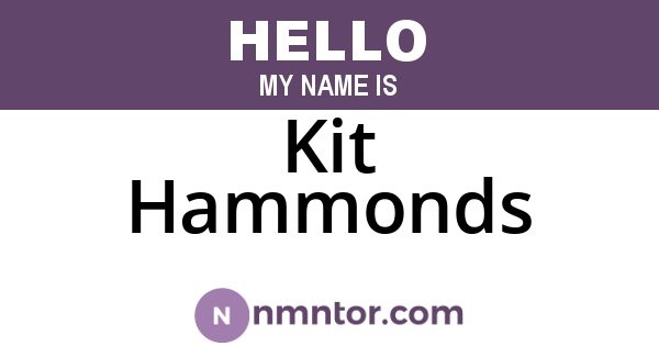 Kit Hammonds