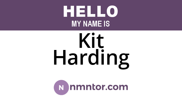 Kit Harding