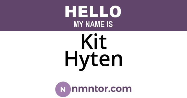 Kit Hyten