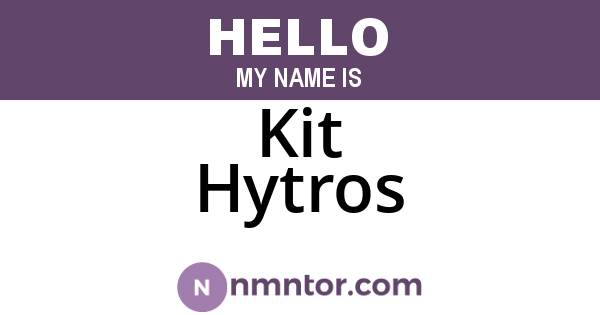 Kit Hytros