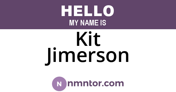 Kit Jimerson