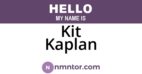 Kit Kaplan