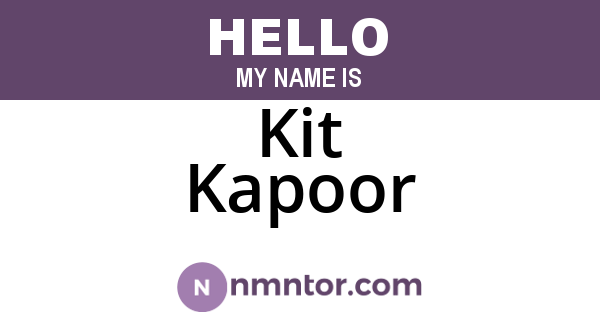Kit Kapoor