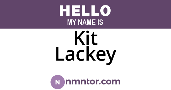 Kit Lackey