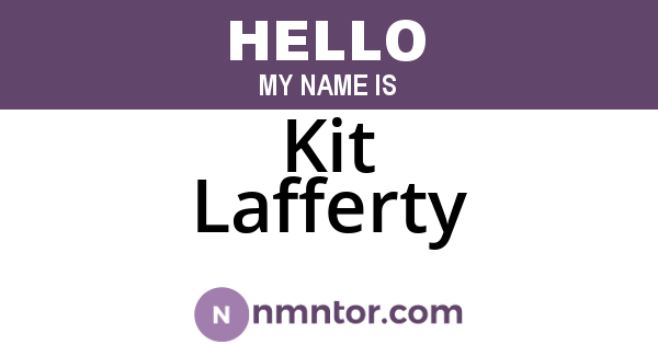 Kit Lafferty