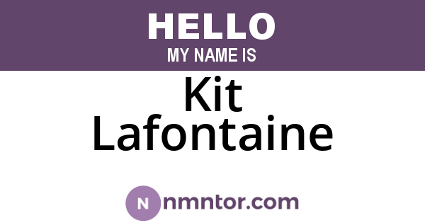 Kit Lafontaine