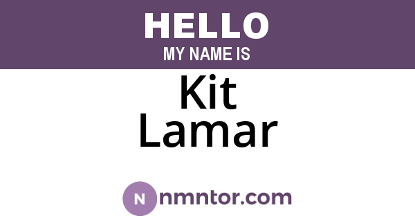 Kit Lamar